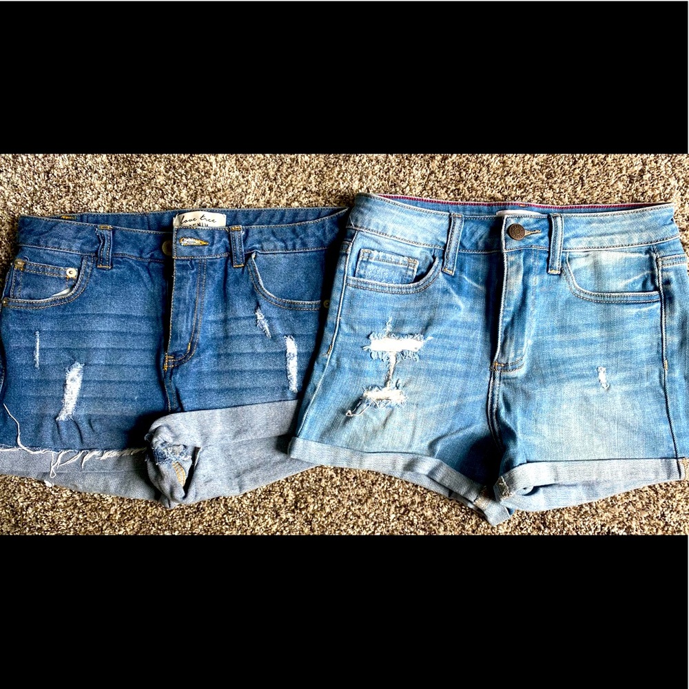 Two pairs of jean shorts, size small